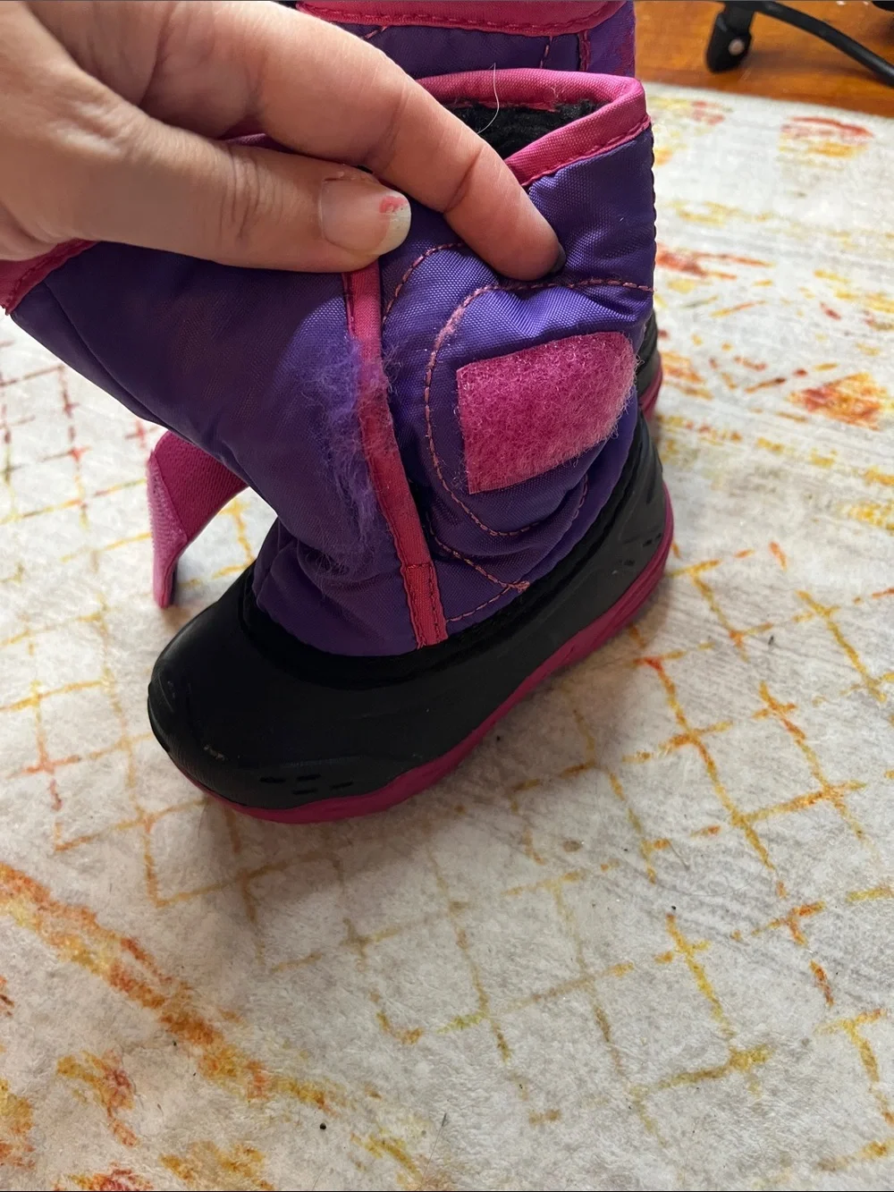 Kamik Girls Purple and Pink Insulated Snow Boots